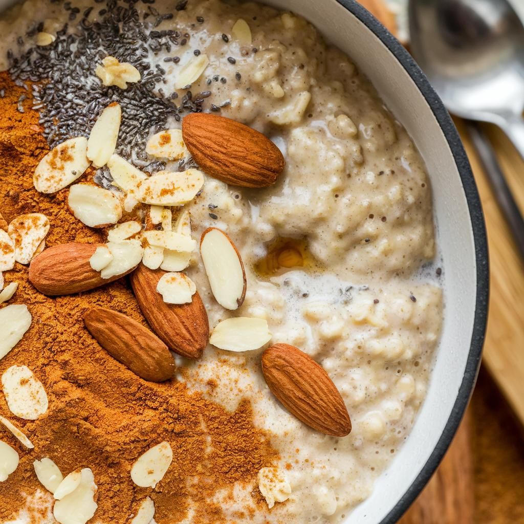 Avena Vegana con Almendras y Canela