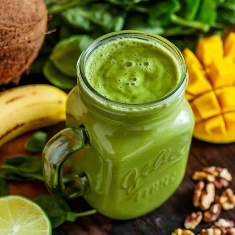 Smoothie Vegano Fitness de Espinaca y Mango