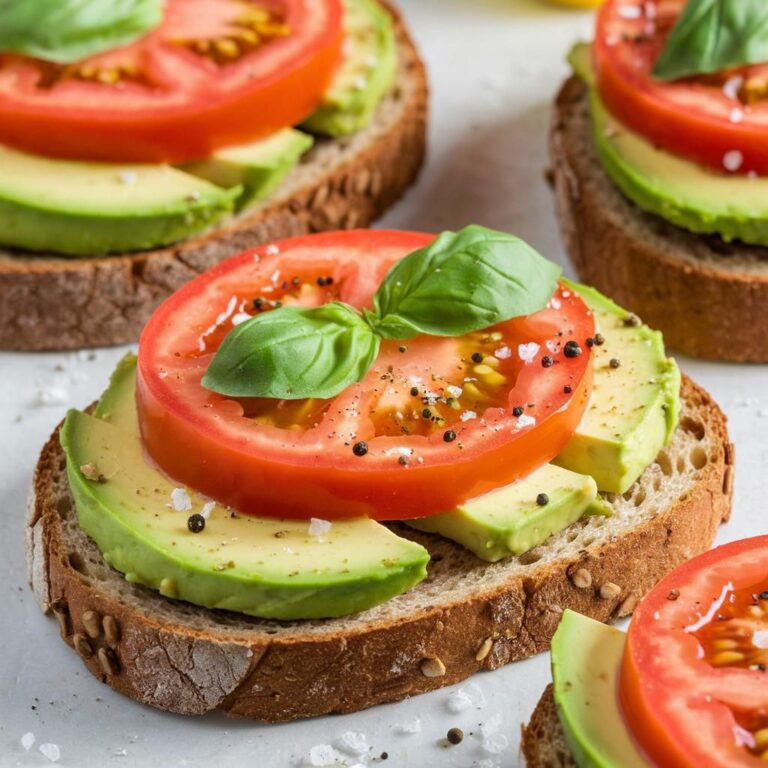 Tostadas Veganas de Aguacate y Tomate